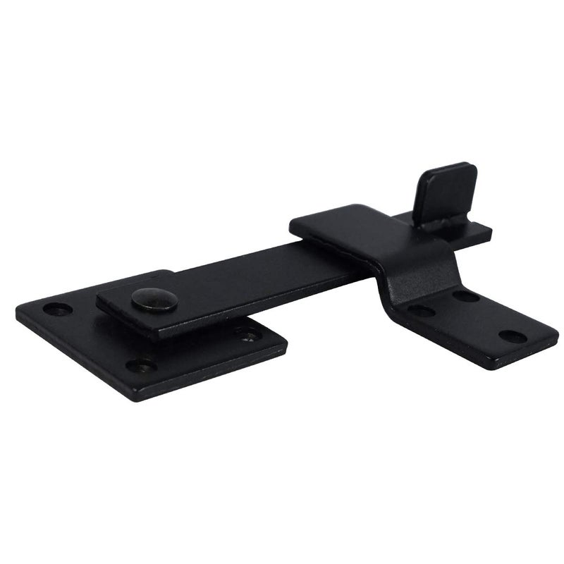 SANKINS 5.5" Fence Gate Latch Barn Door Flip Hardware Farm Lock Heavy Duty Wrought Iron, Matte Black - Image 4